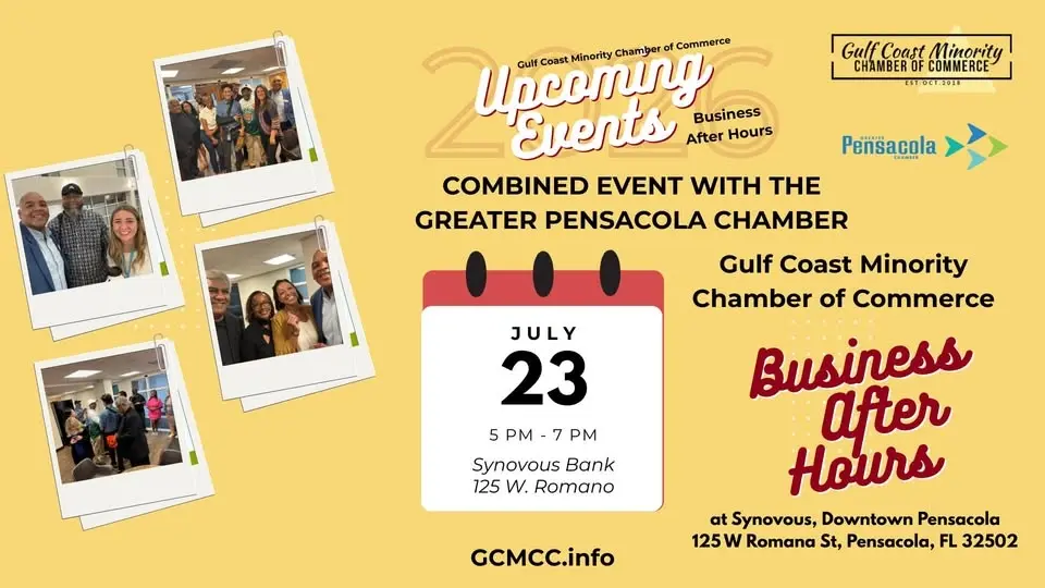 Business After Hours with the Gulf Coast Minority Chamber and the Greater Pensacola Chamber