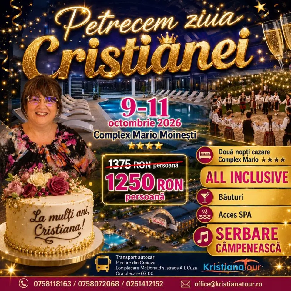 Petrecem ziua Cristianei la Complex Mario 4⭐️ Moineşti