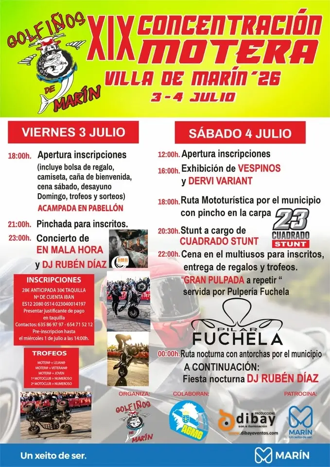 XIX Concentración Motera Villa de Marín (PO). Organiza Motoclub Golfiños de Marín
