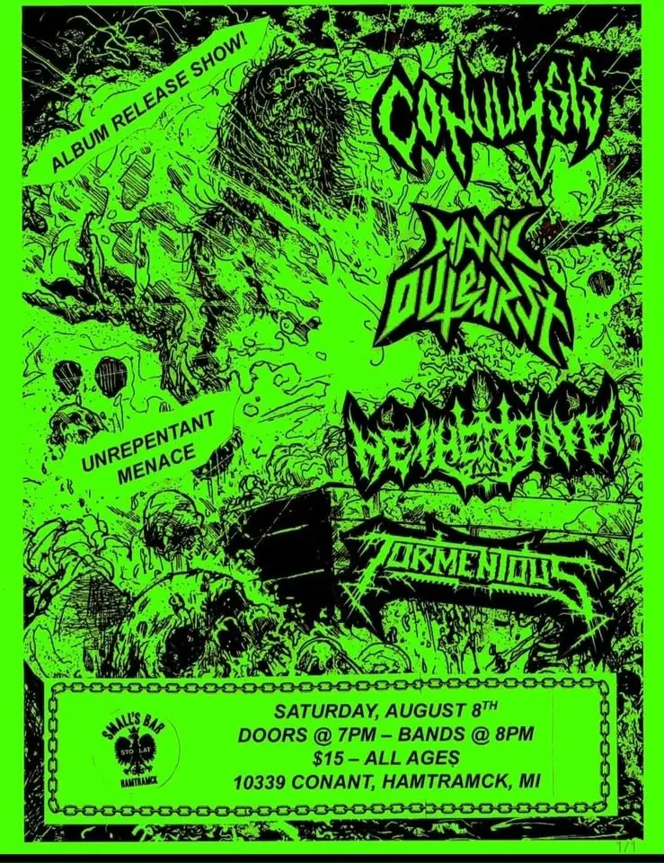 Convulsis "Unrepentant Menace" Record Release Show