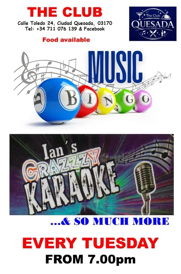 MUSIC BINGO & KAROKE WITH IAN - EVERY WEEK