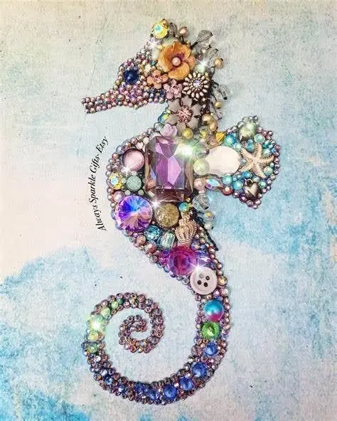 Mixed Media Seahorse 