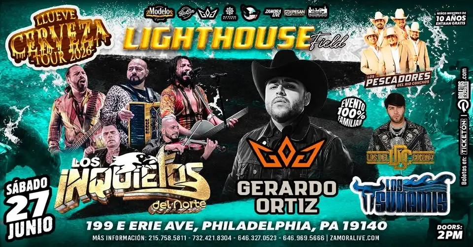 Los Inquietos Del Norte • Gerardo Ortiz • Los Pescadores del Rio Conchos en Lighthouse Field 