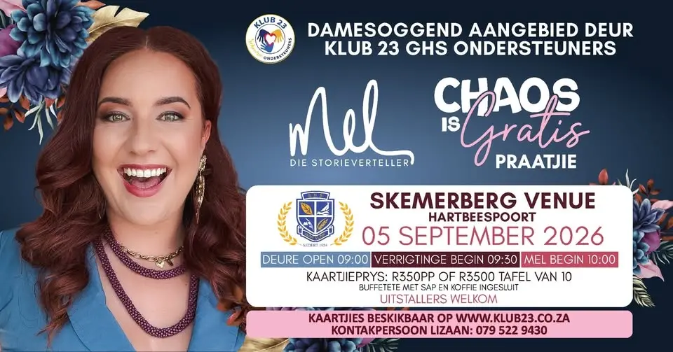 Mel die Storieverteller - HARTBEESPOORT - Chaos is Gratis Praatjie