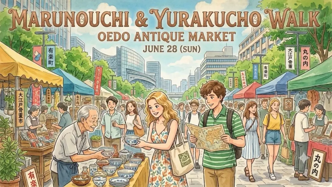 🏺🔍 Marunouchi & Yurakucho Walk 🚶♂️🚶♀️ Oedo Antique Market