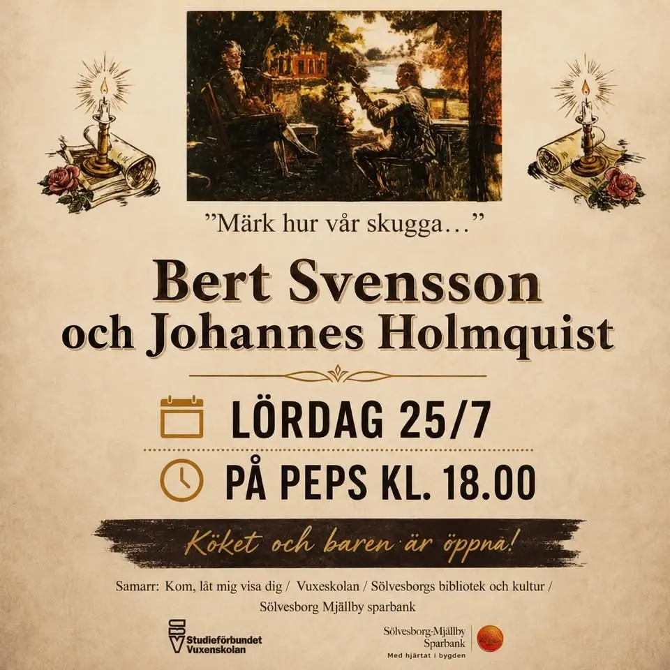 Musik med Bert Svensson & Johannes Holmquist på Peps