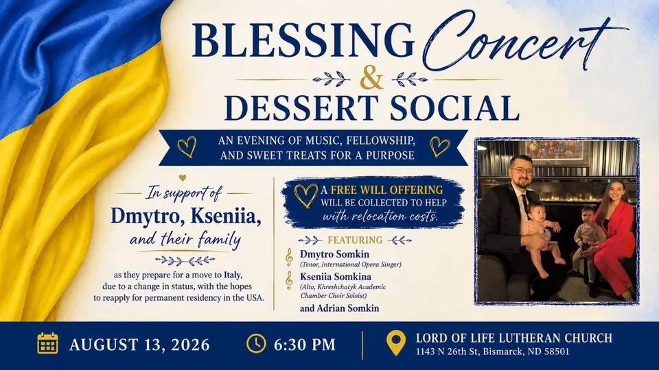 Blessing Concert & Dessert Social for the Somkin Family