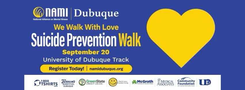 NAMI Dubuque Sunset Community Walk, National Suicide Prevention Month 2026