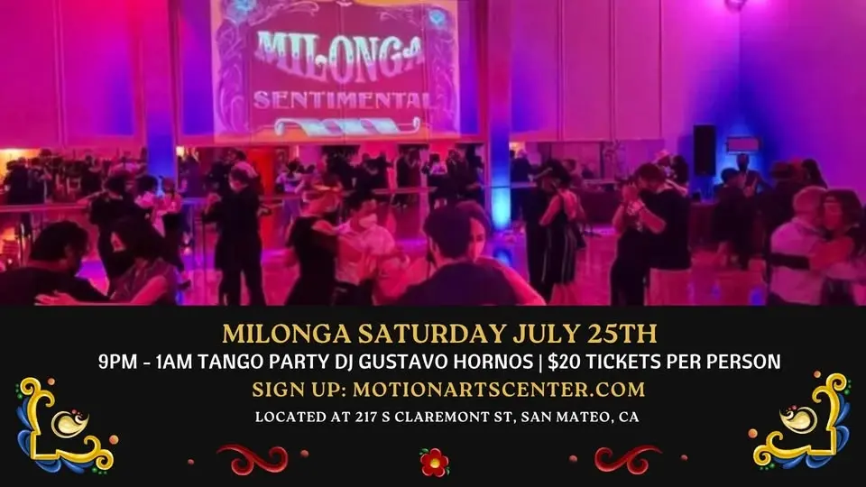 Milonga Sentimental with DJ Gustavo Hornos on Sat July 25th from 9pm-1am