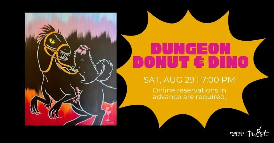 Paint & Sip - Dungeon Donut & Dino