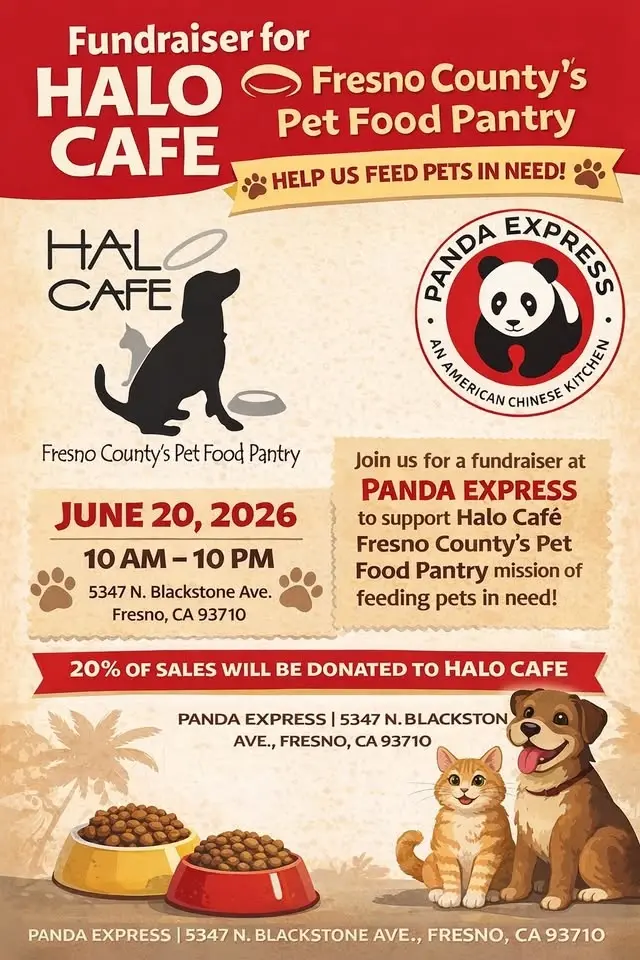 Feed the Pets Fundraiser for Halo Cafe at Panda Express