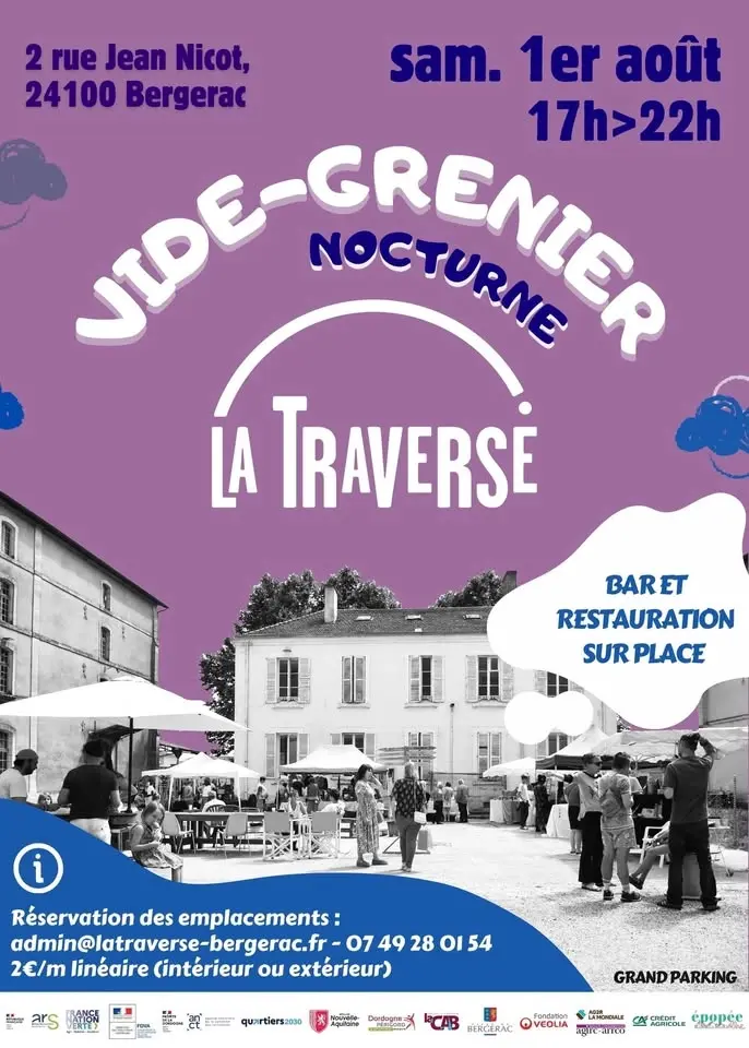 Vide-grenier nocturne à La Traverse
