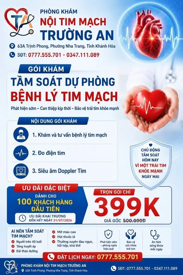 Gói Ưu Đãi Khai Trương Phòng Khám Tim Mạch