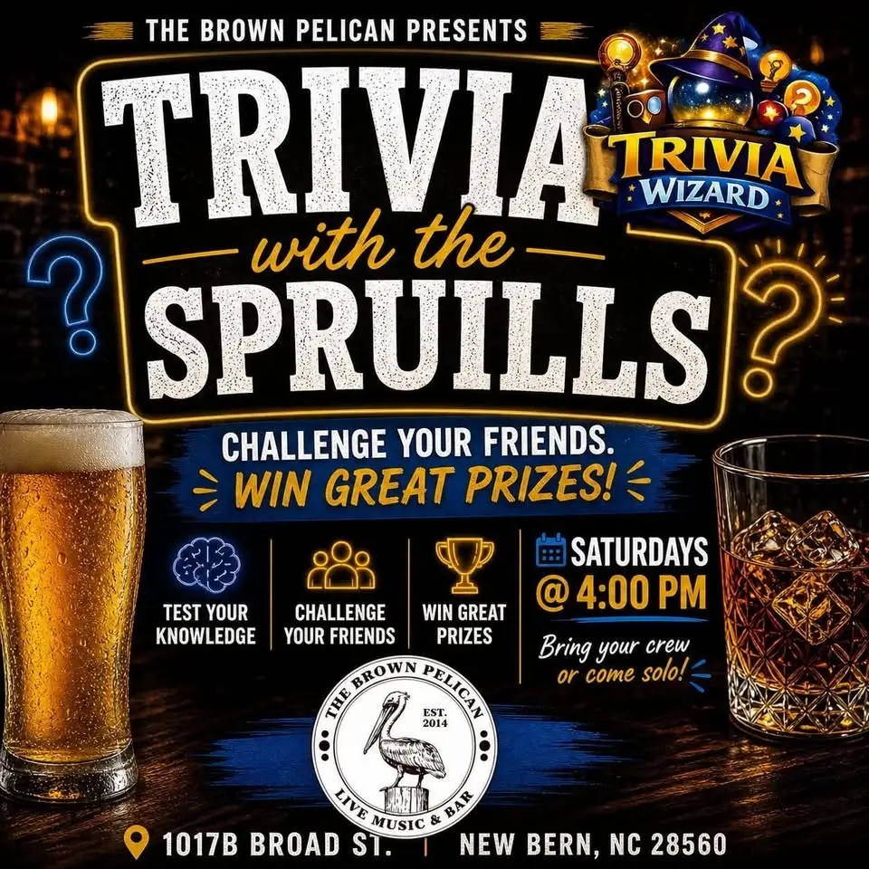 🧠 THE BROWN PELICAN PRESENTS: TRIVIA WITH THE SPRUILLS 🍻