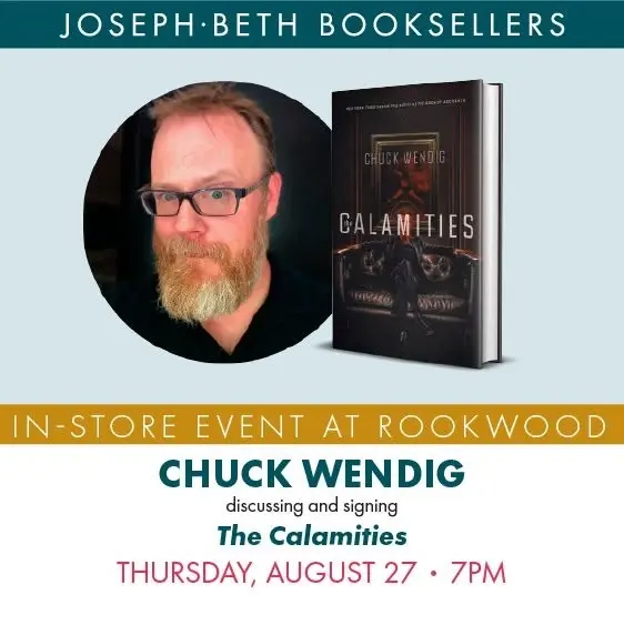 Chuck Wendig discussing and signing The Calamities