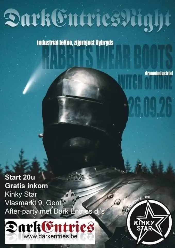 Dark Entries Night: Rabbits Wear Boots & Witch Of None