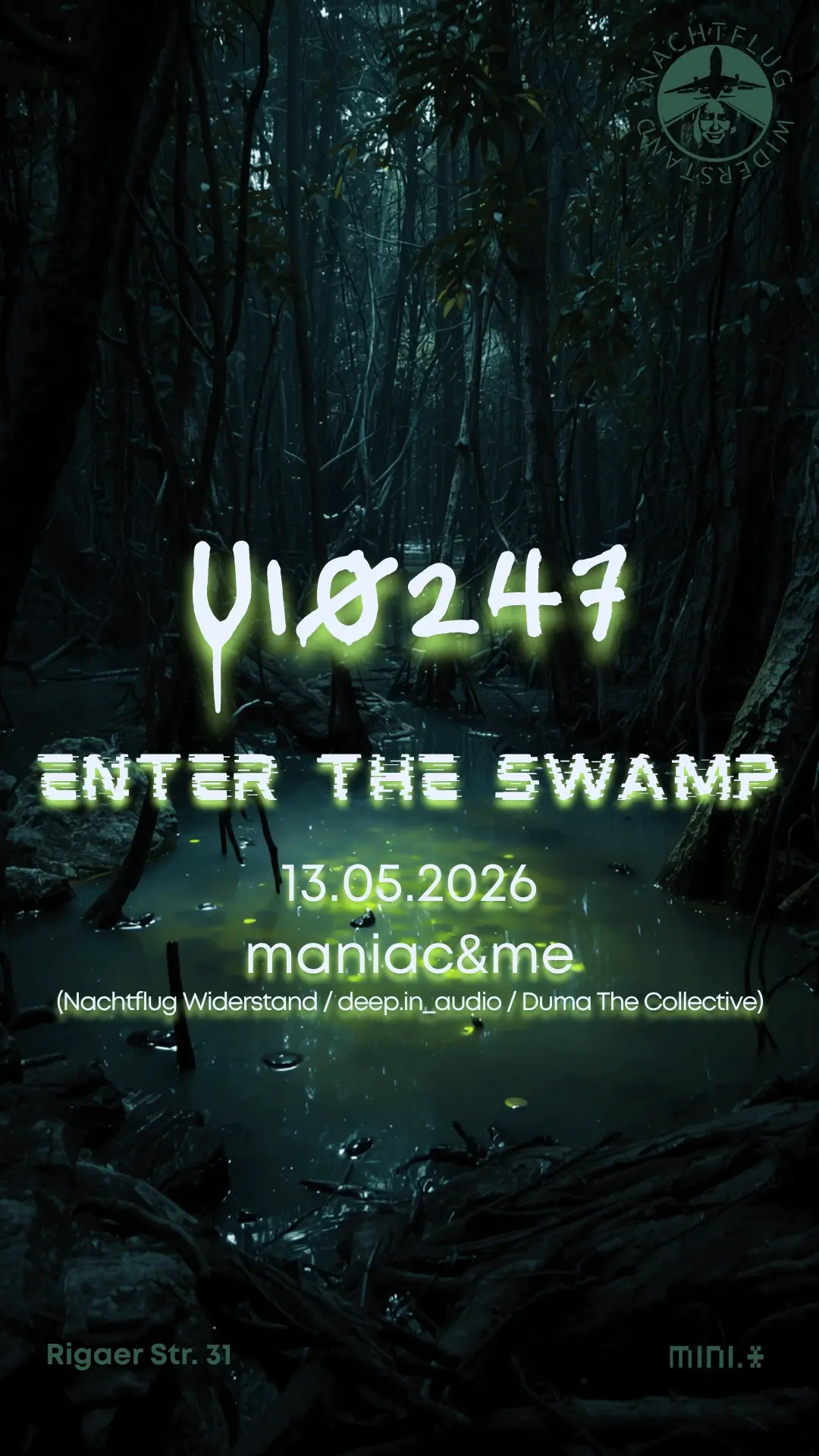 U10247: enter the swamp (feat maniac&me) !FREE ENTRY