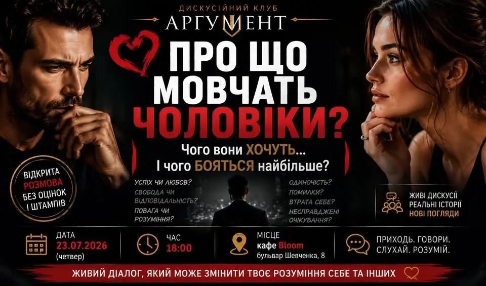 Про що мовчат чоловikи?