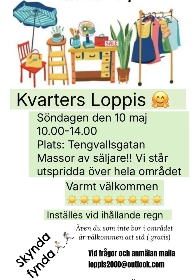 Kvartersloppis på Tengvallsgatan