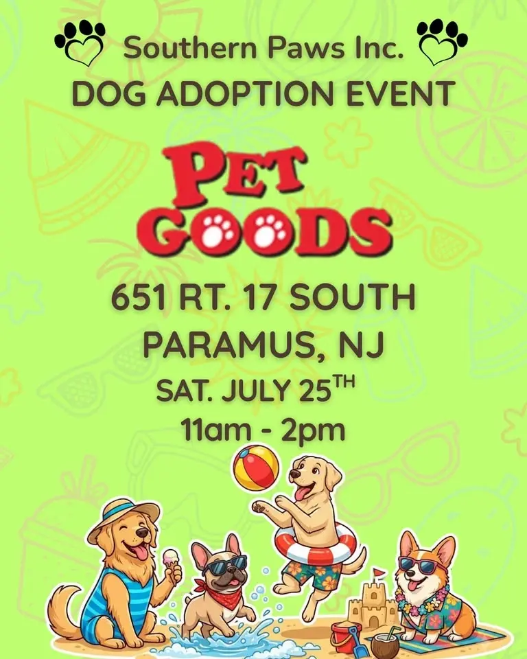 ☀️ Summer Paws Adoption Day at Pet Goods Paramus 🐾