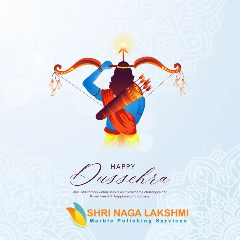 🌸✨ Celebrate This Dasara with Sparkling Marble Floors! ✨🌸

