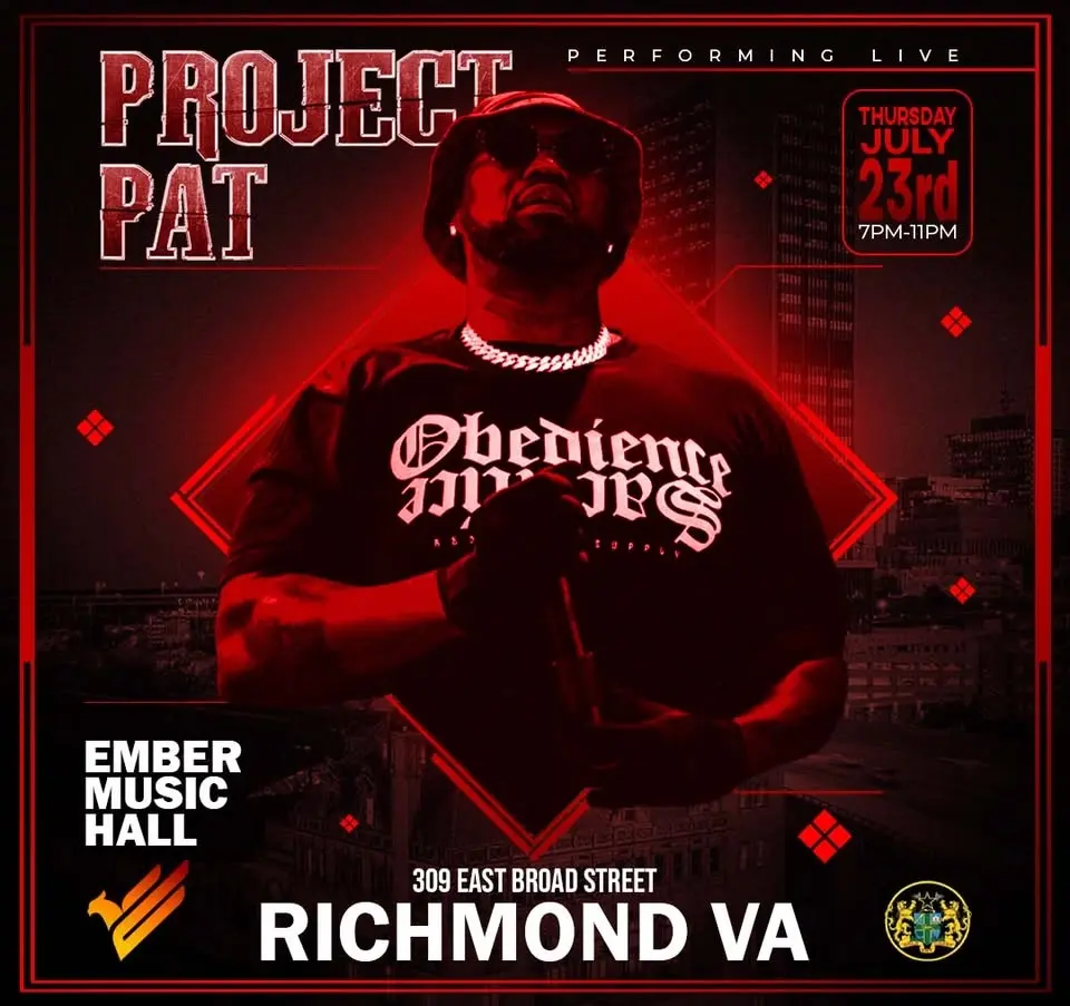 7/23/26 PROJECT PAT Live Concert in RICHMOND, VIRGINIA