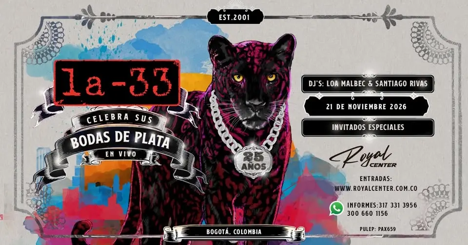 LA-33 EN VIVO - 25 AÑOS - BOGOTÁ