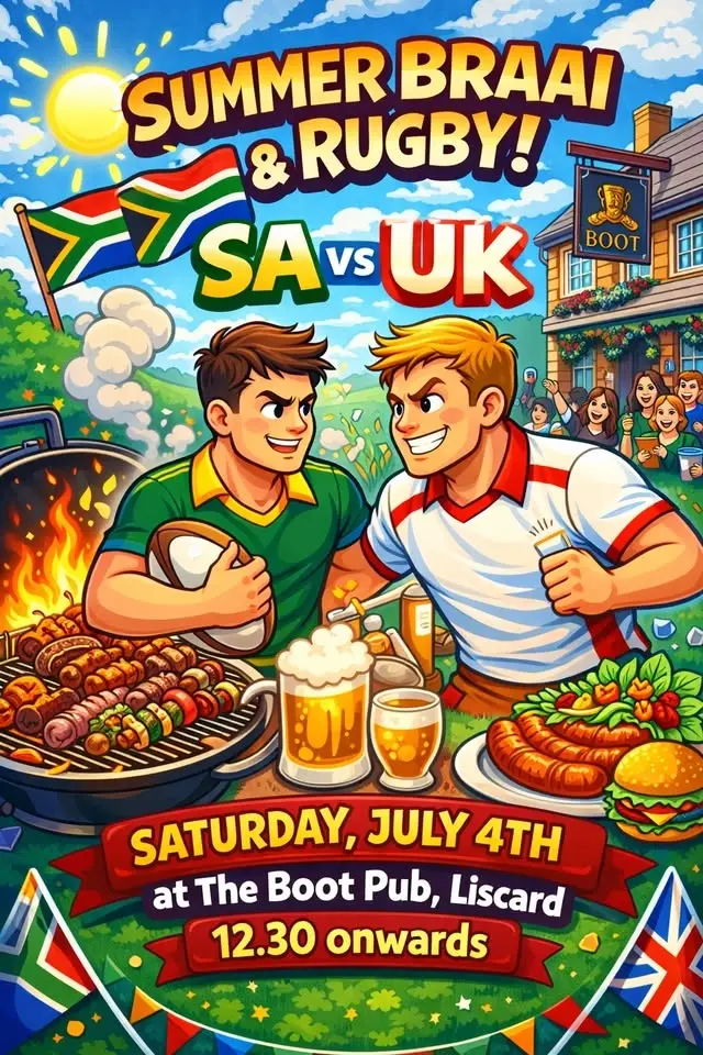 Summer Braai and Rugby SA vs UK (live streamed)