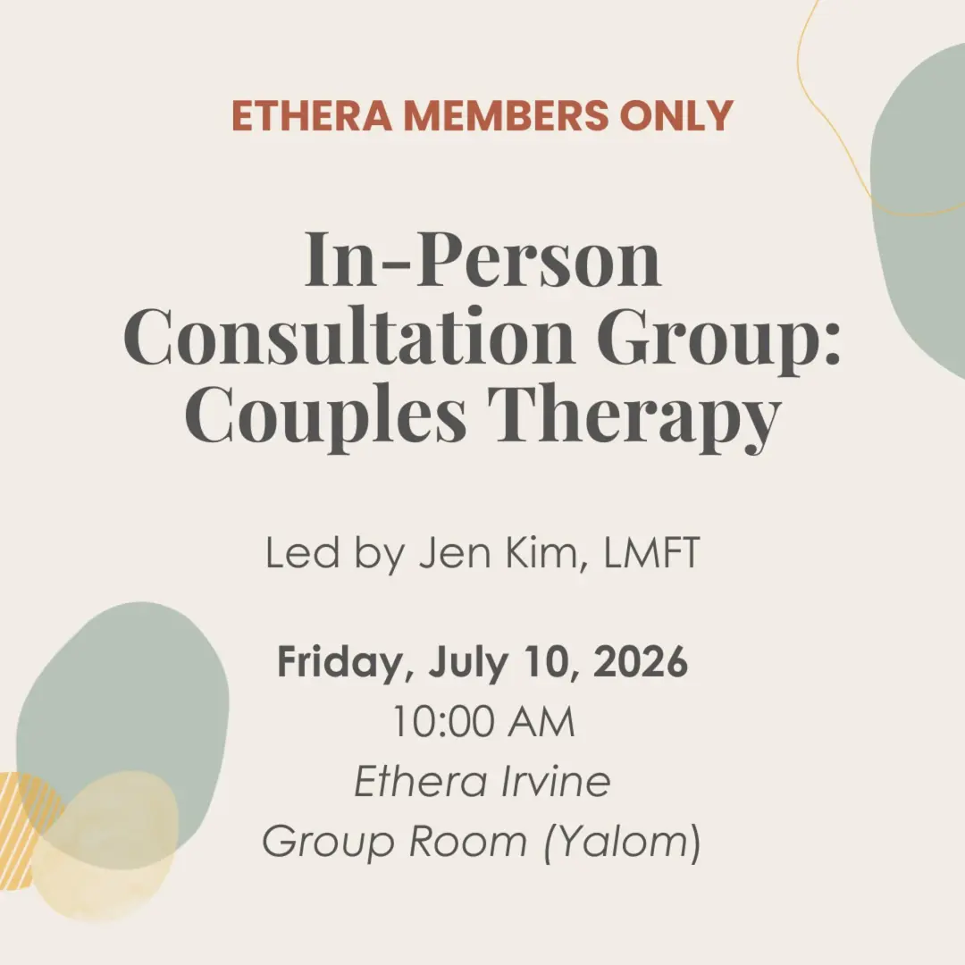 In-Person Consultation Group: Couples Therapy