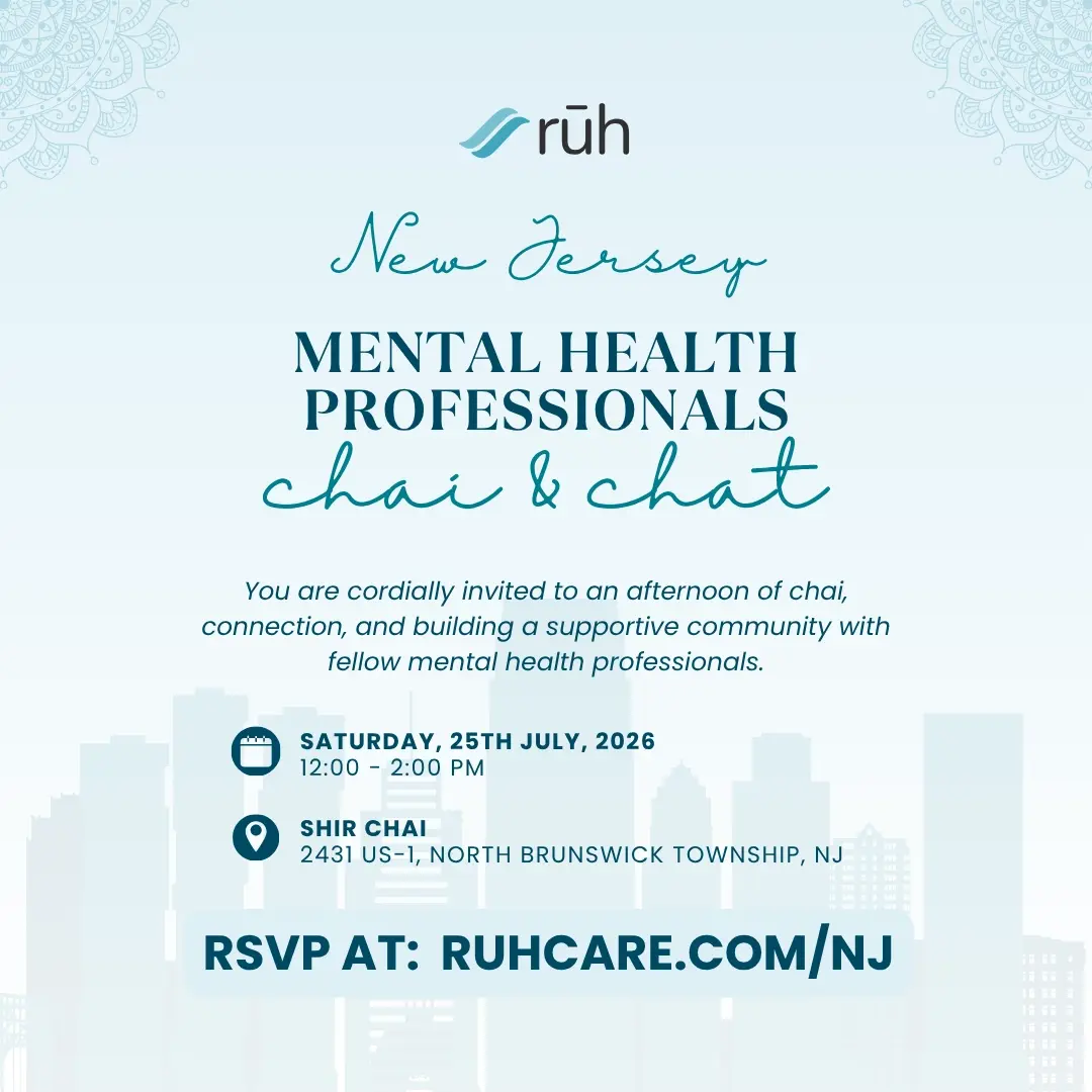 ☕ Chai & Chat for Mental Health Professionals in New Jersey! ☕