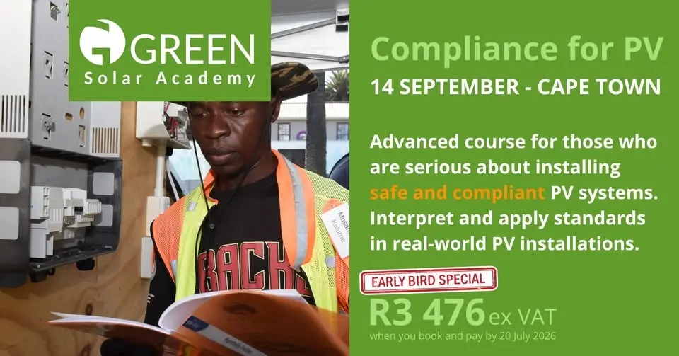 Compliance for PV Systems - Electricians and Advanced Installers - Cape Town