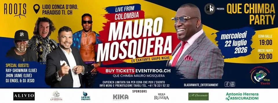 Info Evento "Que Chimba Live Party Mauro Mosquera"