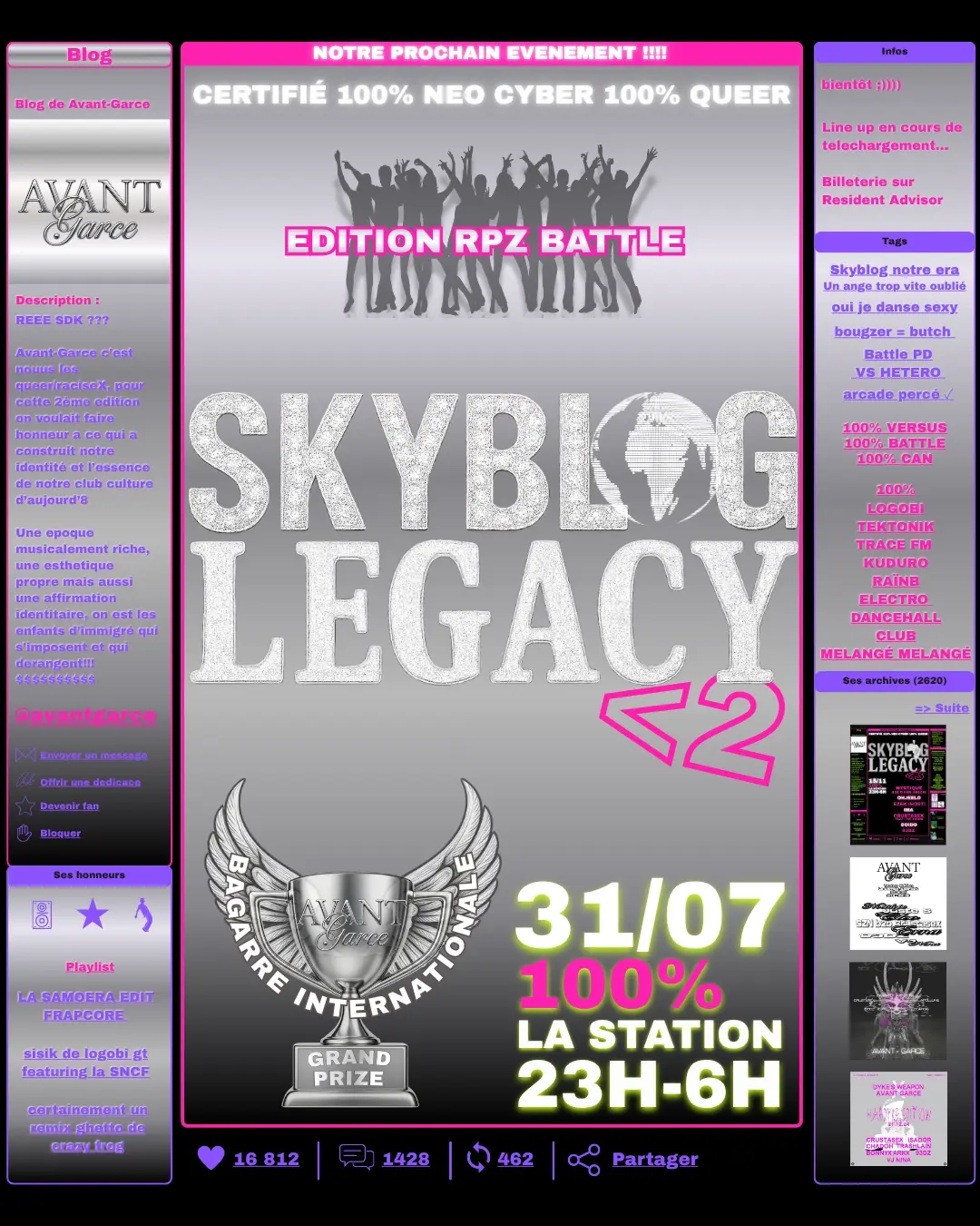Avant-Garce : Skyblog Legacy <2 edition RPZ