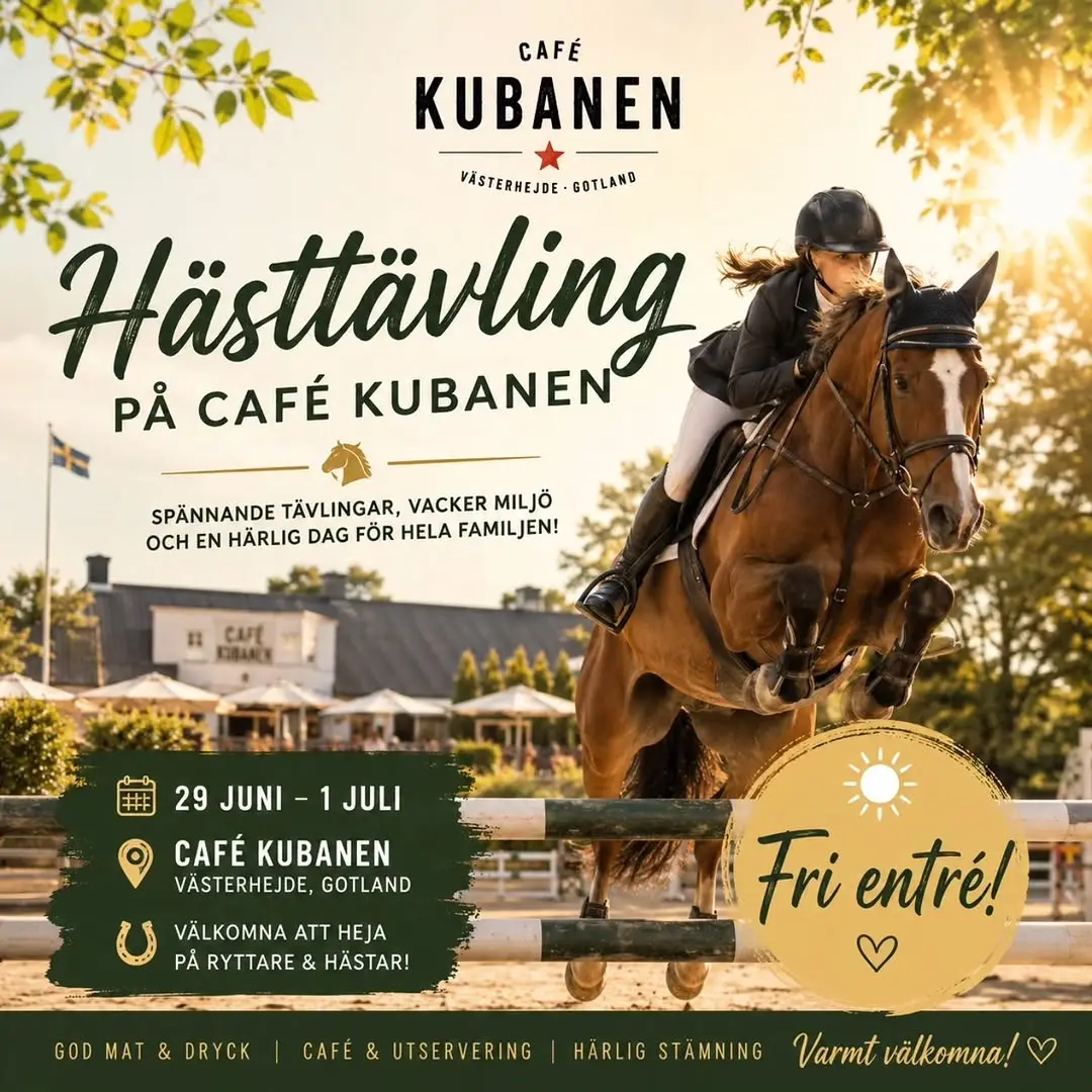 Hästtävling på Café Kubanen