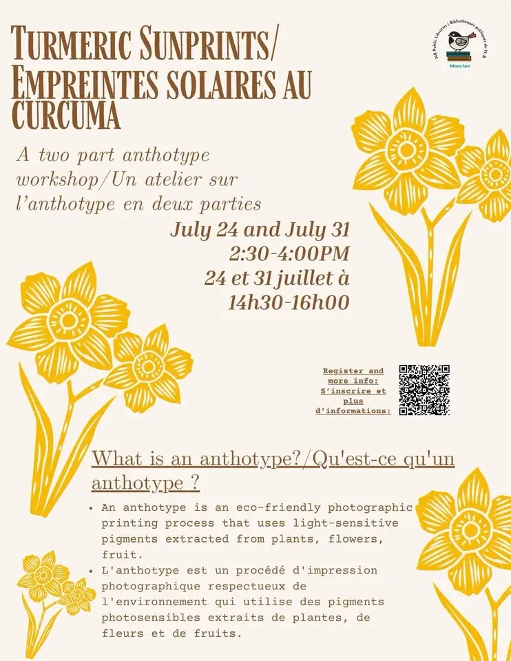 Turmeric Sunprints Workshop / Atelier d'empreintes solaires au curcuma