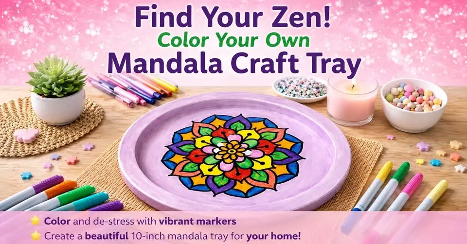 Find Your Zen! Color Your Own Mandala Craft Tray