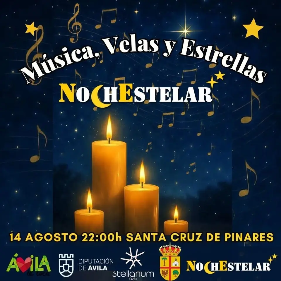NOCHE ENTRE MUSICA, VELAS Y ESTRELLAS