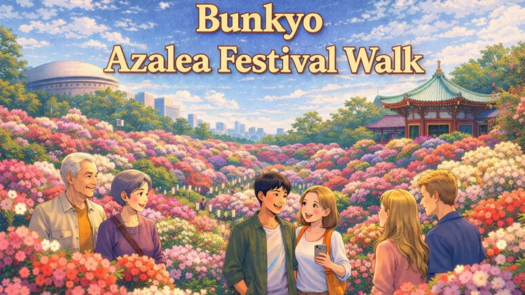🍡 Bunkyo Azalea Festival Walk 🏮 Yanesen ⛩️ Yanaka / Nezu / Sendagi