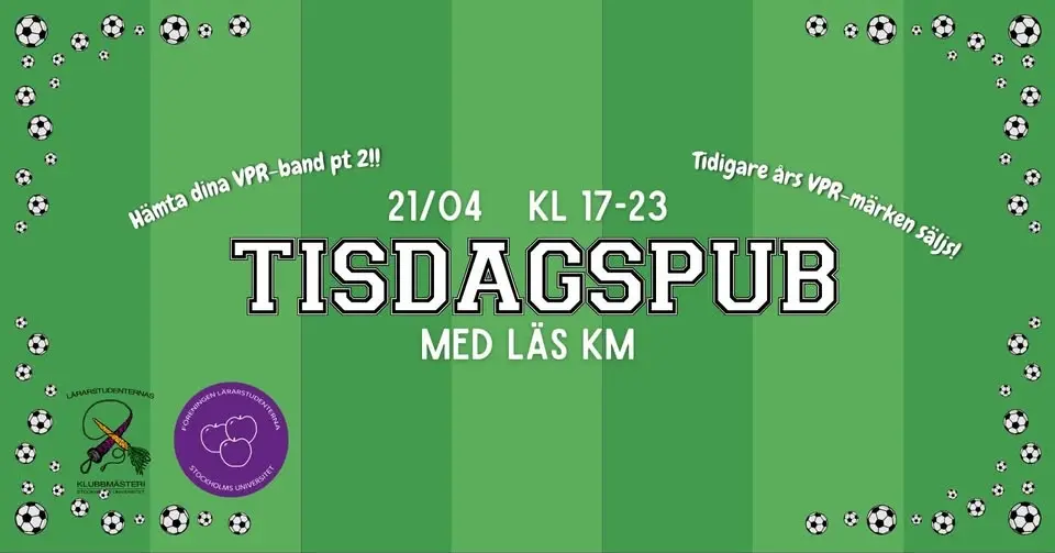Tisdagspub 21/04 17.00-23.00