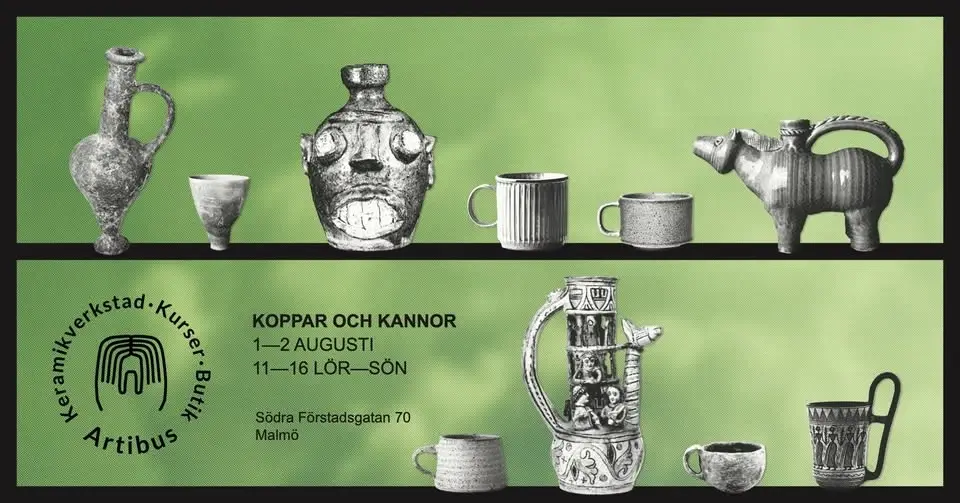 Butiksöppning i Artibus keramikverkstad: augusti