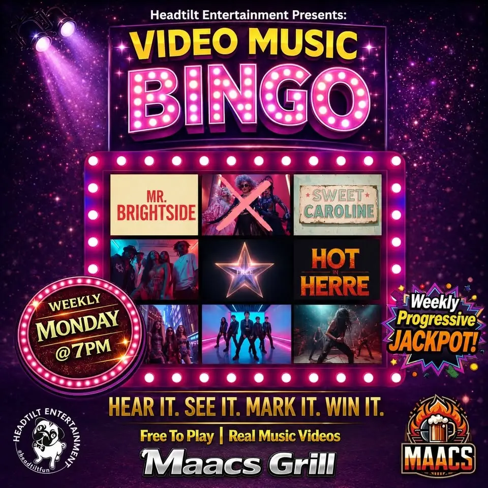Video Music Bingo at Maac’s Grill