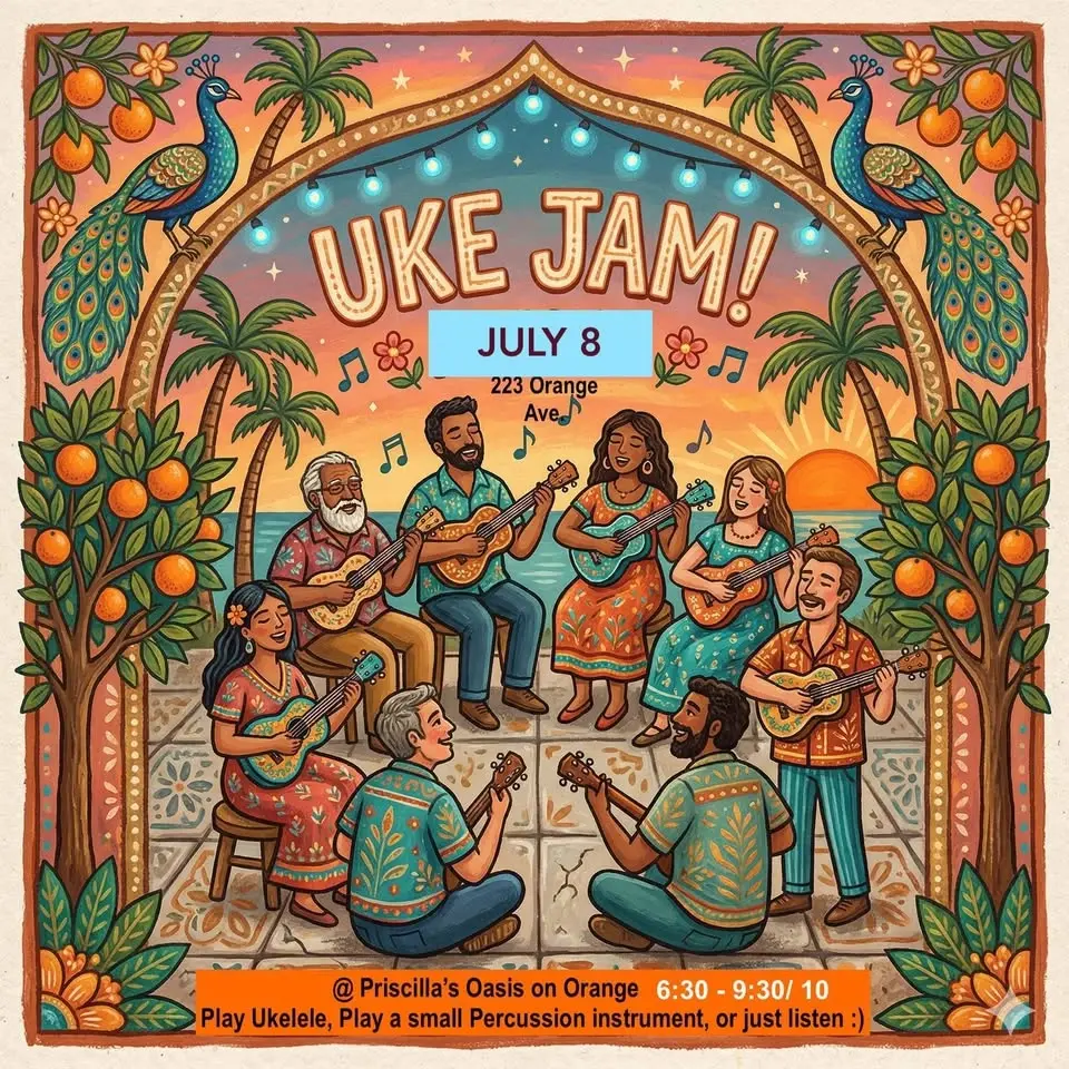 UKULELE JAM & Acoustic Circle in the Garden (inside if rain)