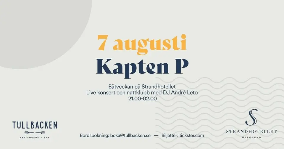 Kapten P på Standhotellet 2026