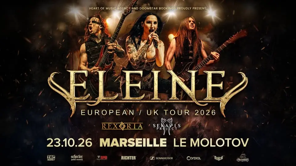 ELEINE [Métal | Suède] + REXORIA + SERAPIS PROJECT • Le Molotov, Marseille