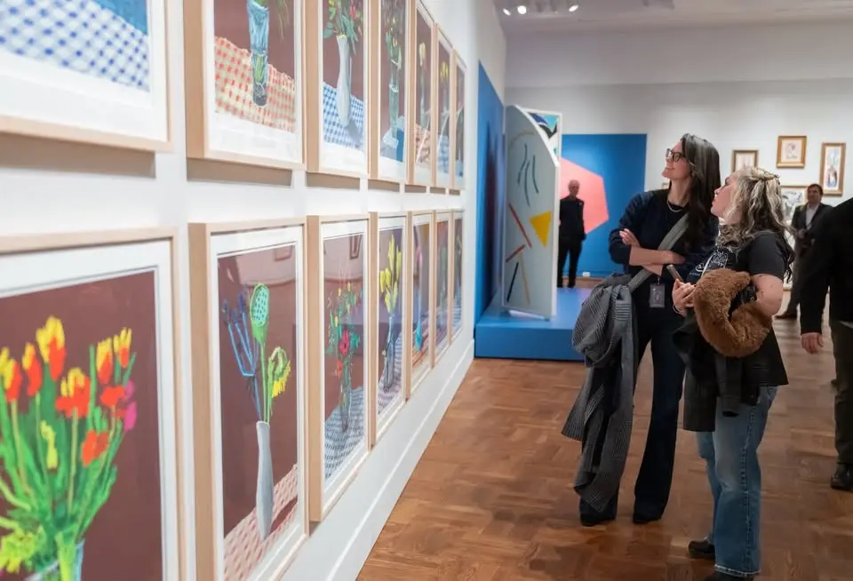 Closing day of "David Hockney: Works from the Collections of Jordan D. Schnitzer and His Family Fnd"