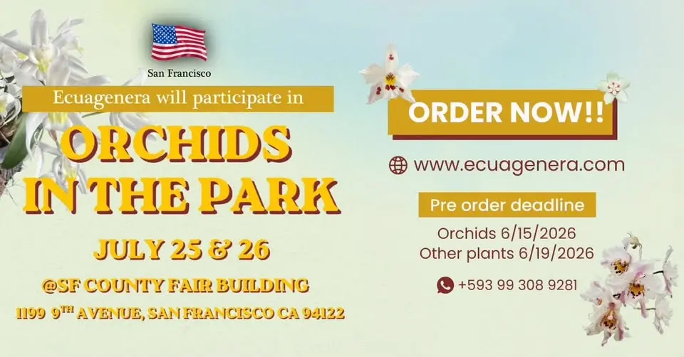 Ecuagenera will participate in Orchids in the Park 2026