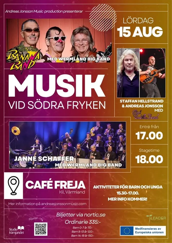 "MUSIK VID SÖDRA FRYKEN" Electric Banana Band - Staffan Hellstrand - mfl...