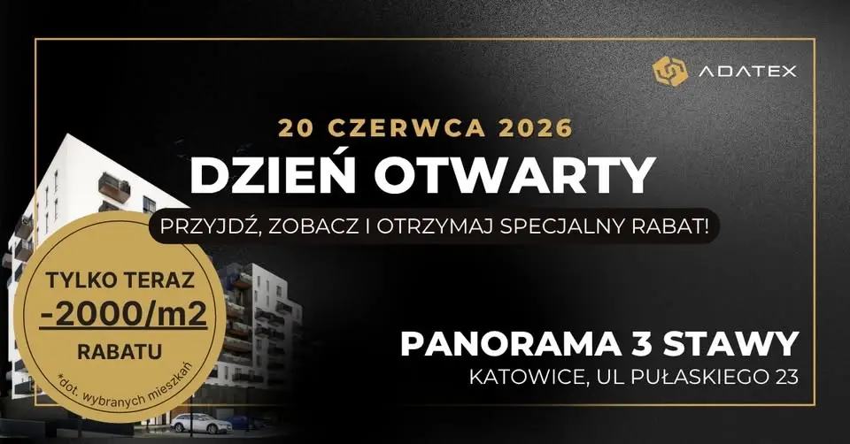 Pierwszy dzień otwarty na Panoramie 3 Stawy! 🫨 Przyjdź i odbierz rabat nawet do -2000 zł/m2! 🫨💵