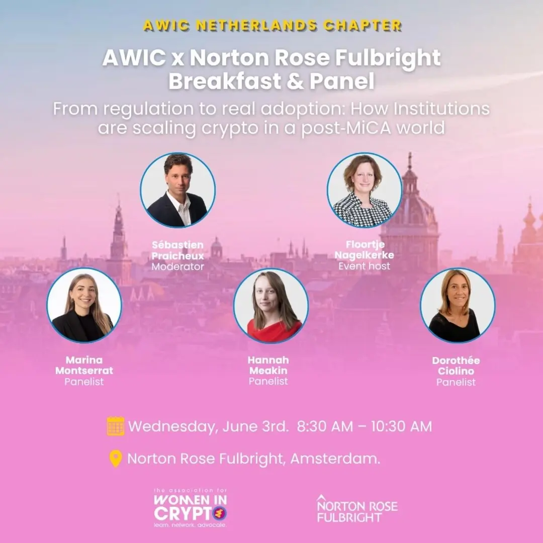 AWIC x Money 20/20. Breakfast and Panel Event. "From regulation to real adoption: How Institutions are scaling crypto in a post‑MiCA world"