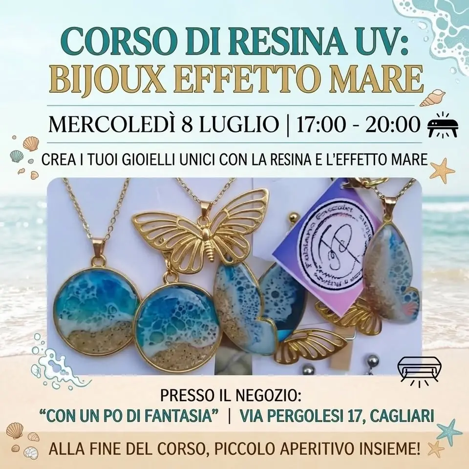 Corso bijoux in resina uv effetto mare!
